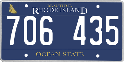 RI license plate 706435