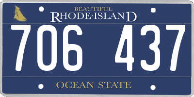 RI license plate 706437