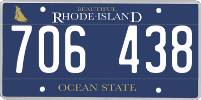 RI license plate 706438