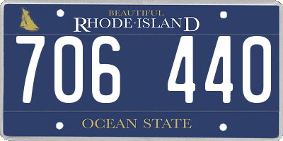 RI license plate 706440