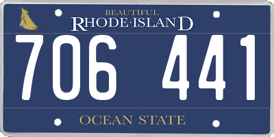 RI license plate 706441