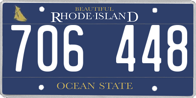 RI license plate 706448
