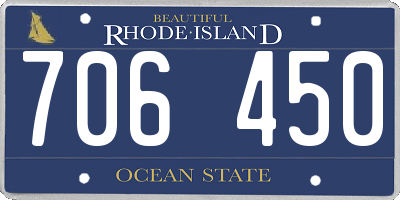 RI license plate 706450
