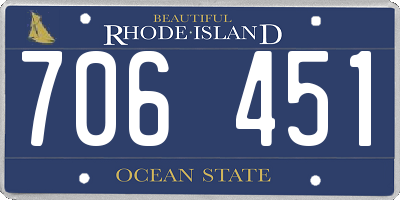 RI license plate 706451