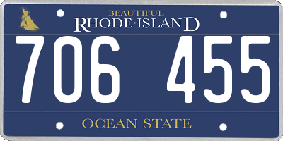 RI license plate 706455