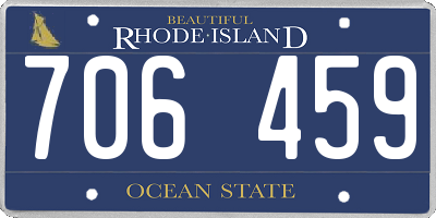 RI license plate 706459