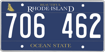RI license plate 706462