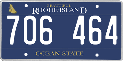 RI license plate 706464