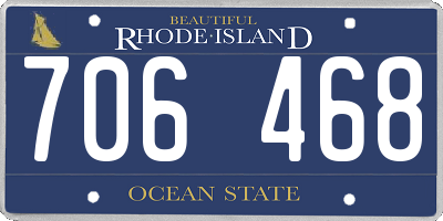 RI license plate 706468