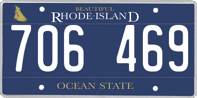 RI license plate 706469