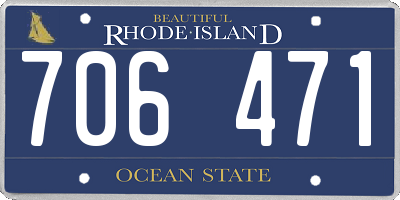 RI license plate 706471