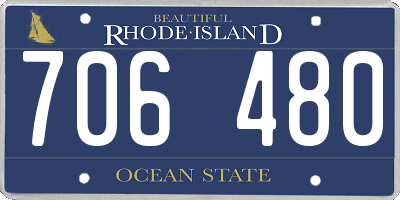 RI license plate 706480