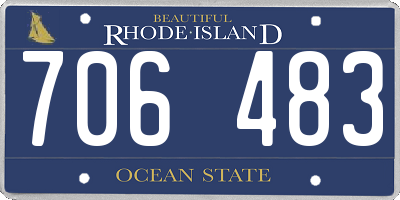 RI license plate 706483