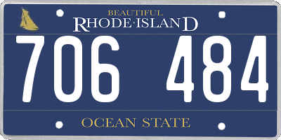 RI license plate 706484