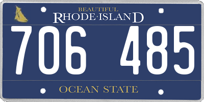 RI license plate 706485
