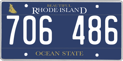 RI license plate 706486