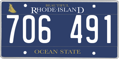 RI license plate 706491