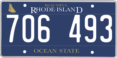 RI license plate 706493