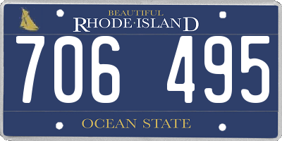 RI license plate 706495