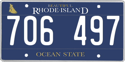 RI license plate 706497