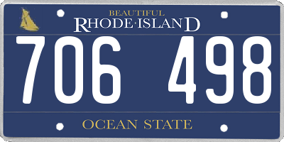 RI license plate 706498
