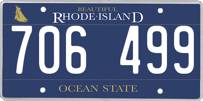 RI license plate 706499