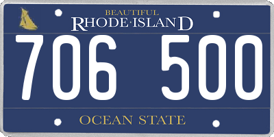 RI license plate 706500