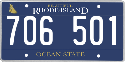 RI license plate 706501