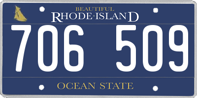 RI license plate 706509