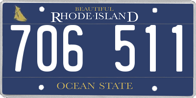 RI license plate 706511