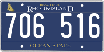 RI license plate 706516