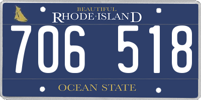 RI license plate 706518