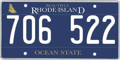 RI license plate 706522
