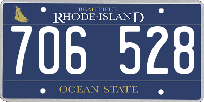RI license plate 706528