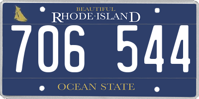 RI license plate 706544