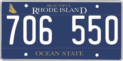 RI license plate 706550