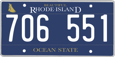RI license plate 706551