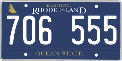 RI license plate 706555