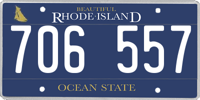 RI license plate 706557