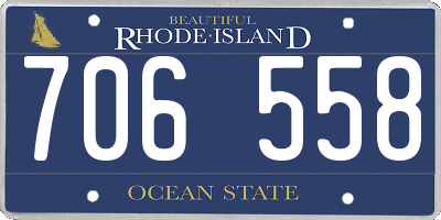 RI license plate 706558