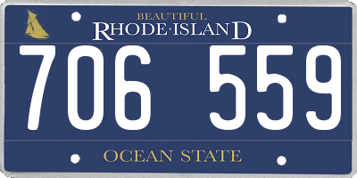 RI license plate 706559