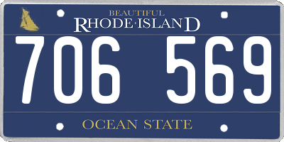RI license plate 706569