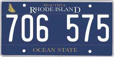 RI license plate 706575