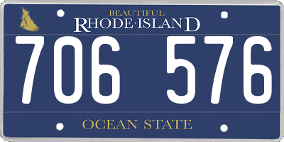 RI license plate 706576