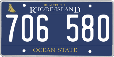 RI license plate 706580