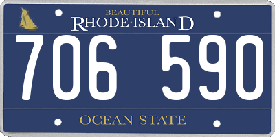 RI license plate 706590