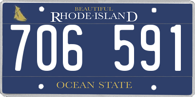 RI license plate 706591