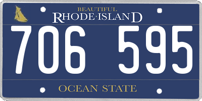 RI license plate 706595