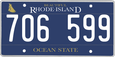 RI license plate 706599