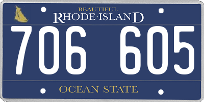 RI license plate 706605